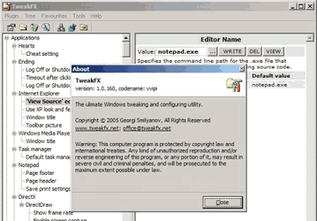 Настройщики: Tweak FX v.1.1.198
