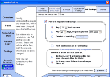 Резервное копирование: VersionBackup v.4.1.6.0