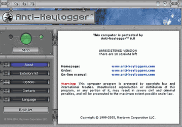 Безопасность: Anti-keylogger v.8.2