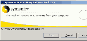 Антивирусы: Symantec W32.Antinny Removal Tool v.1.2.0
