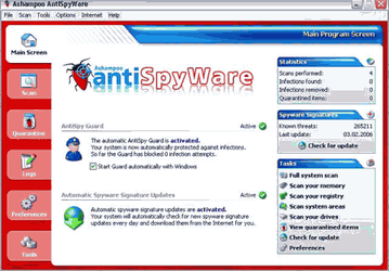 Безопасность: Ashampoo AntiSpyWare v.2.03