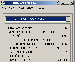 Диагностика: DISCInfo v.1.6.1