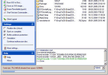 Запись: DropToCD (DataCD/DVD) v.3.5
