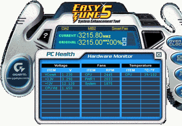 Диагностика: Gigabyte EasyTune6 v.B10.0528.1