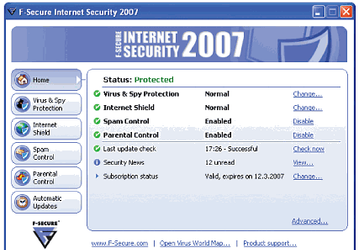 Безопасность: F-Secure Internet Security 2007