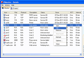 Мониторинг серверов: NetGong v.6.1 Build 306