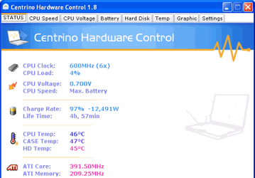 Диагностика: Notebook Hardware Control v.1.10 Beta 3