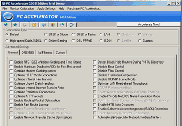 Настройщики: PC Accelerator 2007 v.1.6