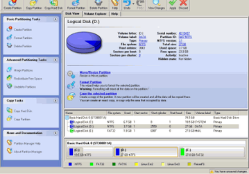 Работа с дисками: Paragon Partition Manager v.8.0