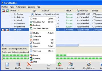 Резервное копирование: SyncBackSE v.5.0.1.0