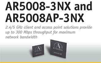 AR5008AP-3NX2: 600-Мбит/с IEEE 802.11n чипсет Atheros