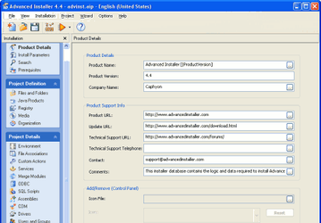 Установщики: Advanced Installer Professional v.4.9