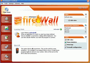 Безопасность: Ashampoo Firewall Free v.1.20
