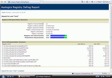 Утилиты: Auslogics Registry Defrag v.4.1.6.75