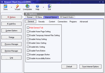 Утилиты: Browser Hijack Recover v.3.0