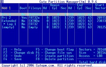 Утилиты: CPM (Cute Partition Manager) v.0.9.7