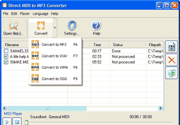 Мультимедиа: Direct MIDI to MP3 Converter