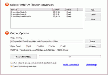 Конвертеры: Flash FLV to Video Audio Converter v.3.0