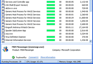Утилиты: Glarysoft Process Manager v.1.2