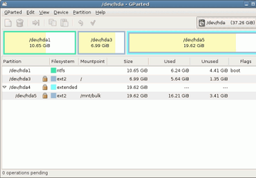 GParted v.0.17.0-1 - утилита для работы с разделами жестких дисков компьютера