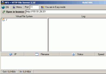 Интернет и сети: HTTP File Server (HFS) v.2.1d Build 086
