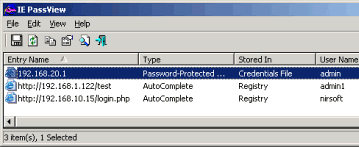 Утилиты: IE PassView v.1.17