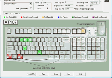 Диагностика: KeyboardTest v.3.0 Build 1000