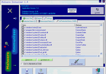 Безопасность: Malware Immunizer v.1.5