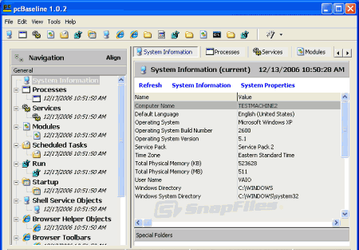 Утилиты: pcBaseline v.1.0.3
