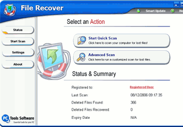 Восстановление данных: PC Tools File Recover v.7.0.0.38