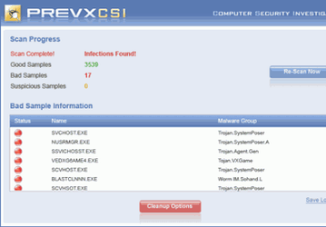 Безопасность: Prevx CSI - FREE Malware Scanner v.1.2.101.109