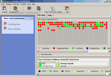 Дефрагментаторы: Paragon Total Defrag 2007 Build 2235