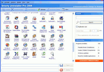 Чистильщики: Smarty Uninstaller Pro 2007 v.1.7.1