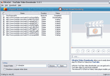 Диспетчеры закачек: UltraGet Video Downloader v.2.0.5