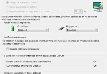 Утилиты: Vista Battery Saver Beta 2