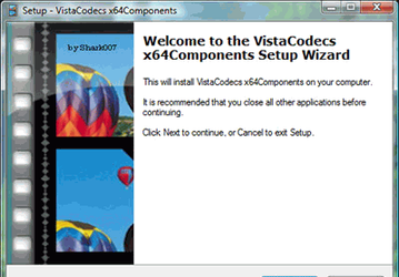 Кодеки: VistaCodecs x64 Components v.1.3.7