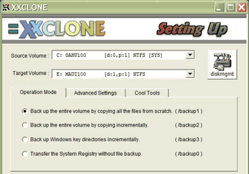 Резервное копирование: XXCLONE v.0.57.0