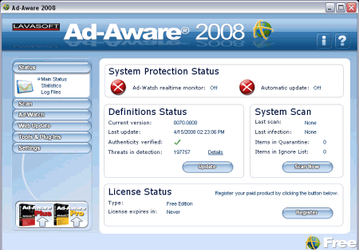 Безопасность: Ad-Aware 2008 v.7.1.0.4 Beta