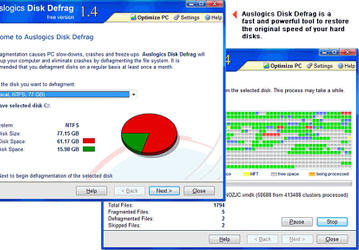 Дефрагментаторы: Auslogics Disk Defrag v.1.4.15.306