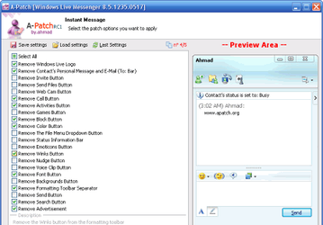 Общение в сети: A-Patch v.1.40RC2 (Build 31) for Windows Live Messenger