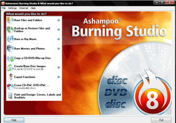 Запись: Ashampoo Burning Studio v.8.04