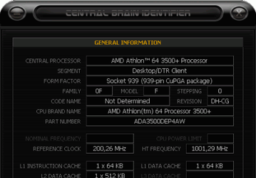 Диагностика: Central Brain Identifier Black Edition v.1.0.0.4 Beta 4