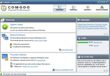 Безопасность: Comodo Firewall Pro v.3.0.15.277