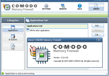 Безопасность: COMODO Memory Firewall v.2.0.4.20