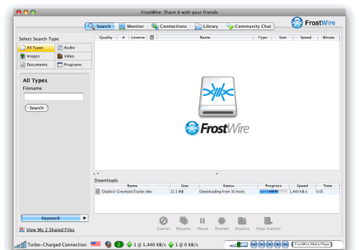 Файловые обменники: FrostWire v.4.18.3