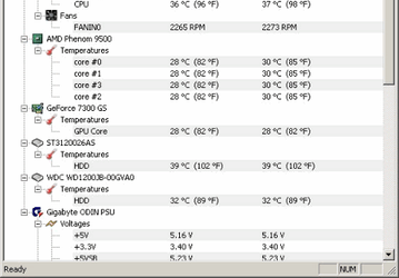 Диагностика: HWMonitor v.1.0.8
