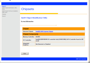 Диагностика: Intel Chipset Identification Utility v.3.23