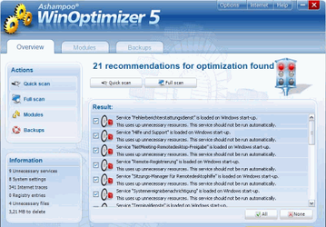 Настройщики: Ashampoo WinOptimizer Platinum Suite 5 v.5.02