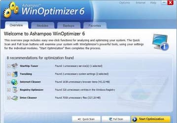 Настройщики: Ashampoo WinOptimizer Platinum Suite 6 v.6.50