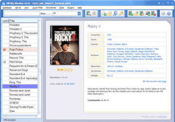Каталогизаторы: All My Movies v.5.9 Build 1295